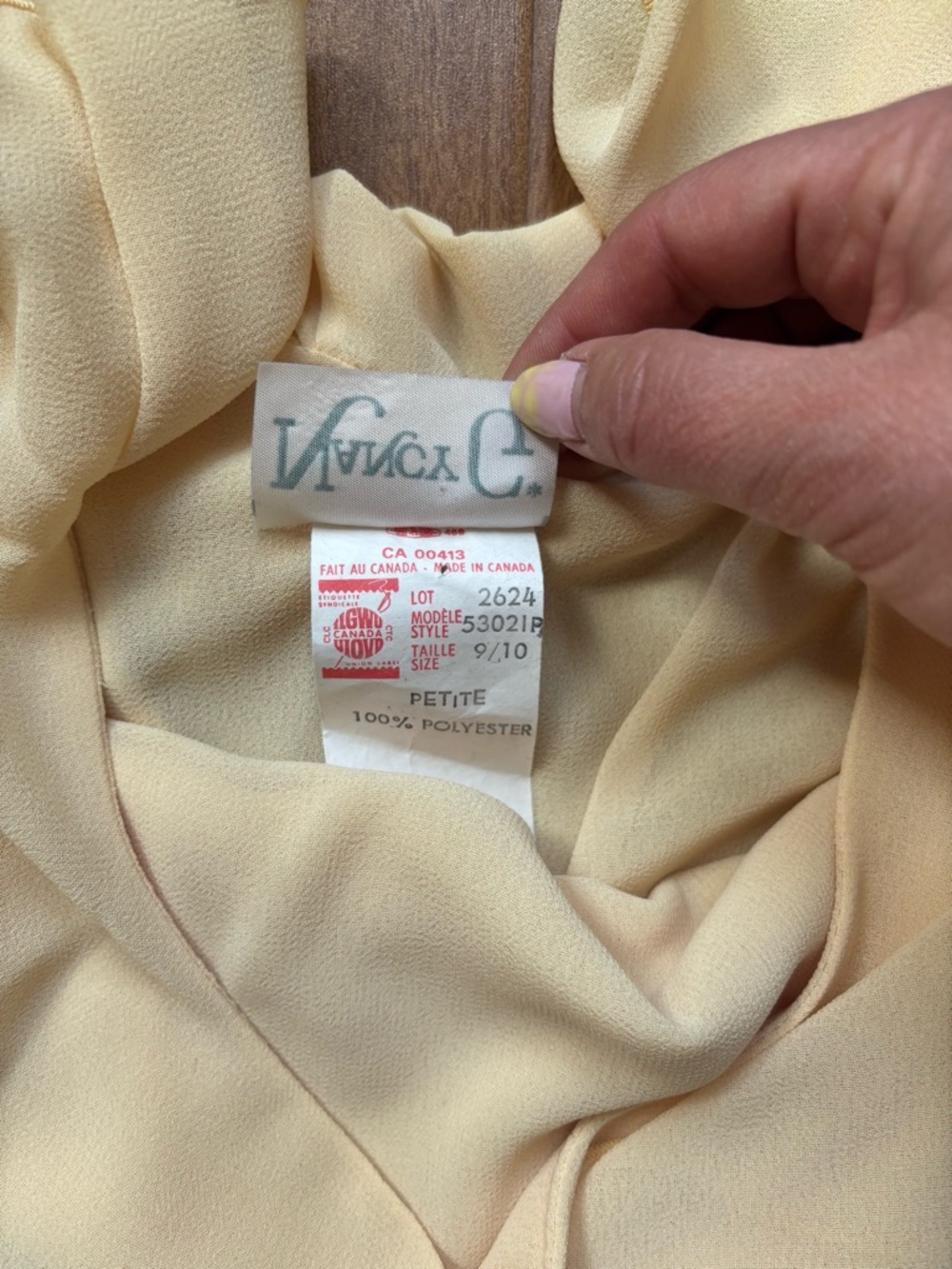 Vintage Soft Feminine Yellow Ruffle-Sleeve Midi Dress, Deadstock, BNWT, Sz Small - Picture 10 of 13